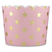 25 Muffin Backformen rosa gold (metallic) Sterne...
