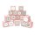 DIY Adventskalender Vorfreude zum Befüllen, 24 Faltschachteln rosa 7(L)x7(B)x7(H)cm (gefaltet), XL Ziffern pastell/Weihnachten, Aufkleber, Würfelbox, Faltverpackung, Schachteln