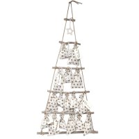 DIY Adventskalender Weihnachtsbaum weiß, graue Sterne, Ziffern weiß Höhe ca 110 cm / Adventskalender Weihnachten Advent Deko Tannenbaum