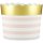 Muffin Backformen 25 Stück, groß Durchmesser 6,1 cm, gold-rosa gestreift