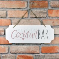 Schild Cocktail Bar aus Holz 40 x 15 cm