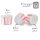 50 Muffin Backformen weiß rosa pink Streifen, Durchmesser 6,1 cm / Muffins Muffinbackform Muffinform Form Backförmchen Cupcake Formen Förmchen Papier Cupcakeformen