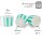 25 Muffin Backformen türkis mint, weiße Streifen, Durchmesser 6,1 cm / Muffins Muffinbackform Muffinform Form Backförmchen Cupcake Formen Förmchen Papier Cupcakeformen