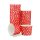 100 Muffin Backformen rot, weiße Herzen, Durchmesser 6,1 cm / Muffins Muffinbackform Muffinform Form Backförmchen Cupcake Formen Förmchen Papier Cupcakeformen