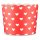 100 Muffin Backformen rot, weiße Herzen, Durchmesser 6,1 cm / Muffins Muffinbackform Muffinform Form Backförmchen Cupcake Formen Förmchen Papier Cupcakeformen