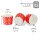 100 Muffin Backformen rot, weiße Herzen, Durchmesser 6,1 cm / Muffins Muffinbackform Muffinform Form Backförmchen Cupcake Formen Förmchen Papier Cupcakeformen