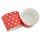 100 Muffin Backformen rot, weiße Herzen, Durchmesser 6,1 cm / Muffins Muffinbackform Muffinform Form Backförmchen Cupcake Formen Förmchen Papier Cupcakeformen