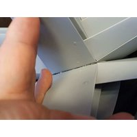 B-Ware/Angebot 3D-Faltsterne matt weiß 1 Stück Durchmesser 40 cm 18 Zacken geschlossene Oberfläche Feste Pappe / Weihnachtsstern, Adventsstern, Weihnachten, Advent, Fenster Dekoration