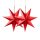 Faltsterne matt rot 2 Stück Durchmesser 40 cm, 7 Zacken geschlossene Oberfläche Feste Pappe / Weihnachtsstern, Adventsstern, Weihnachten, Advent, Fenster Dekoration