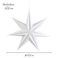 Premium Faltsterne matt wei mit Magnetverschluss 1 Stck Durchmesser, 5,59