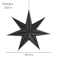 Premium Faltsterne matt schwarz mit Magnetverschluss 1 Stck Durchmes, 5,99