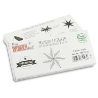 Premium Faltsterne matt weiß mit Magnetverschluss 3 Stück Durchmesser 30cm, 7 Zacken geschlossene Oberfläche / Weihnachtsstern Adventsstern Weihnachten Advent Fenster Papierstern