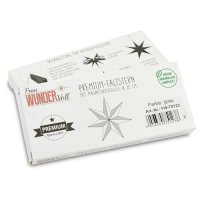 Premium Faltsterne matt grau mit Magnetverschluss 3 Stück Durchmesser 30cm, 7 Zacken geschlossene Oberfläche / Weihnachtsstern Adventsstern Weihnachten Advent Fenster Papierstern
