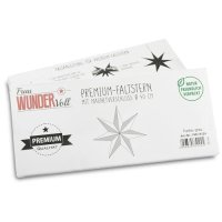 Premium Faltsterne matt grau mit Magnetverschluss 3 Stück Durchmesser 40cm, 7 Zacken geschlossene Oberfläche / Weihnachtsstern Adventsstern Weihnachten Advent Fenster Papierstern