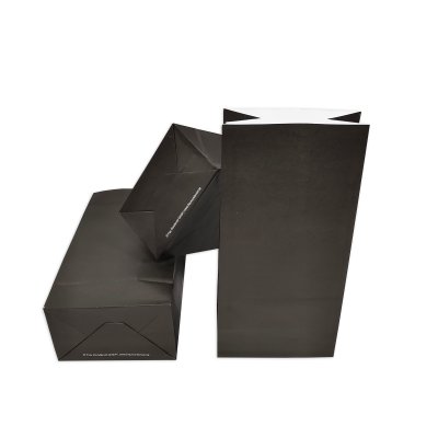 24 Papiertüten mit Boden, schwarz matt, 12x7x24cm / Blockbodenbeutel Tüte Papierbeutel Papiertüte Geschenktüte Geschenkbeutel Gastgeschenk Hochzeit Geschenktasche Falttasche