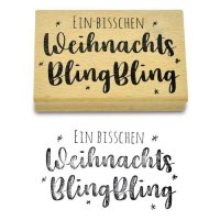 Stempel - EIN BISSCHEN Weihnachts BlingBling - aus Holz,...