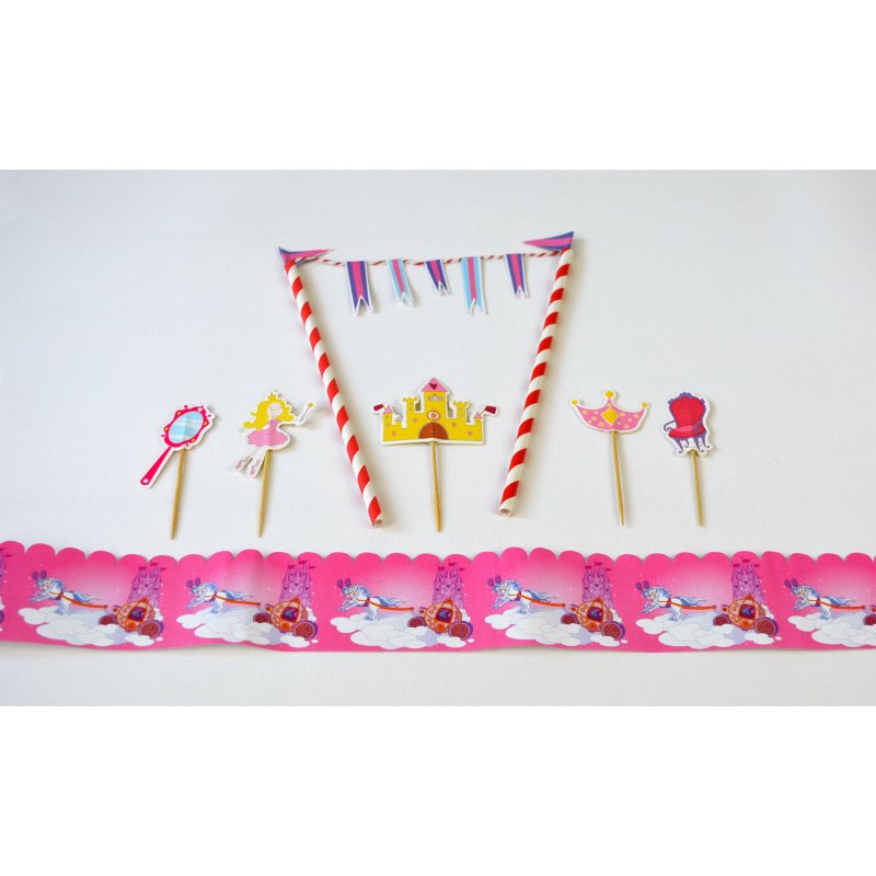 25-teilige Tortendeko Kindergeburtstag - Torten Topper & Cupcake Deko - Bunt & Wiederverwendbar