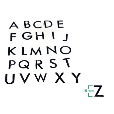 26-teiliges Stempelset Alphabet inkl. Stempelkissen