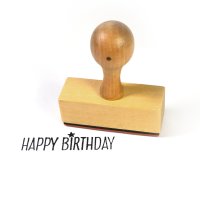 Stempel Happy Birthday aus Holz Schrift-/Motivgröße...