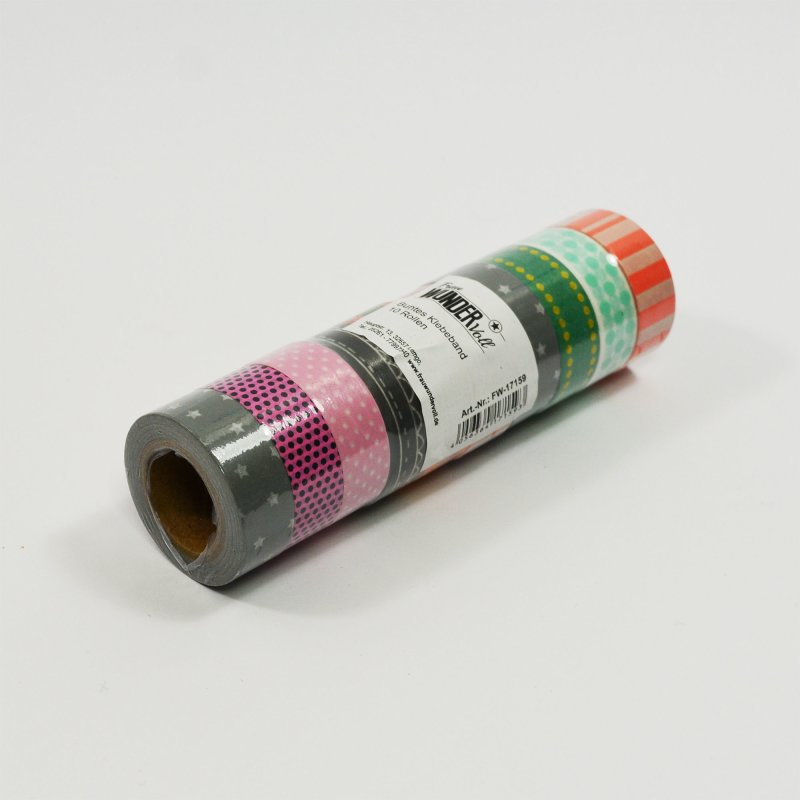 zufällige Farbe YeahiBaby 5 stücke Klebrige Notizblöcke Rolle Super Self-Stick Notizen mit Klebebandspender Notizblock für Zuhause Schule Büro 