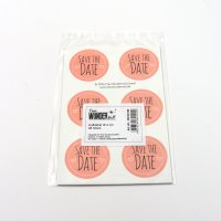 48 AUFKLEBER SAVE THE DATE, ROSA, Durchmesser 4 cm / Sticker, Hochzeit, Sticker Hochzeit