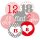 48 Adventskalenderzahlen AUFKLEBER rosa-rot, Durchmesser 4 cm / Sticker, Weihnachten, Adventskalender, DIY Kalender, Kindergeburtstag, Aufkleber Kinder,Junge, Mädchen