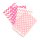 100 PAPIERTÜTEN 4x25 Stück pink Zacken, pink Punkte, rosa Zacken, rosa Punkte 13x16,5cm, 45Gramm Papier, flach / Hochzeit, Papiertütchen, Mitgebseltüten