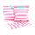 100 PAPIERTÜTEN 4x25 Stück pink Streifen, pink Punkte, rosa Streifen, rosa Punkte 13x16,5cm, 45Gramm Papier, flach / Hochzeit, Papiertütchen, Mitgebseltüten