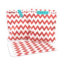 50 PAPIERTÜTEN ROT, ZACKEN 13 x 16,5 cm, 45 Gramm...