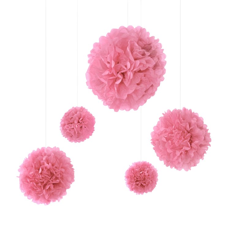 10 Stück Pompons Aus Seidenpapier, 25 Cm Durchmesser, Schwarz – Deko Für Hochzeit, Geburtstag & Weihnachten