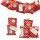 DIY Adventskalender zum Befüllen Bescherung, Papiertueten flach 13x16,5cm, rot Punkt, Ziffern pastell
