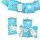 DIY Adventskalender zum Befüllen Bescherung, Papiertueten flach 13x16,5cm, beachblau Stern, Ziffern blau