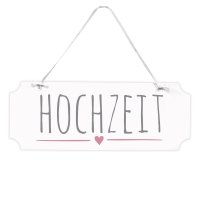 SCHILD HOCHZEIT, 40 x 15 cm / Wegweiser, Hochzeit...
