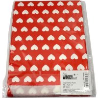 100 PAPIERTÜTEN ROT, Herzen 13 x 16,5 cm, 45 Gramm Papier, flach / Candy Bar, Hochzeit, Kindergeburtstag, Papiertütchen, Candybag, Tüten, Mitgebseltüten