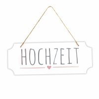 SCHILD HOCHZEIT aus Holz, 40 x 15 cm / Wegweiser,...