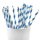 Frau WUNDERVoll® PAPIERSTROHHALME BLAU, STREIFEN / Strohhalm, Trinkhalm, Papier Strohhalm, Einweg Strohhalme, Geburtstag, Hochzeit, Feiern, Kindergeburtstag, Dekoration