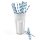 Frau WUNDERVoll® PAPIERSTROHHALME BLAU, STREIFEN / Strohhalm, Trinkhalm, Papier Strohhalm, Einweg Strohhalme, Geburtstag, Hochzeit, Feiern, Kindergeburtstag, Dekoration