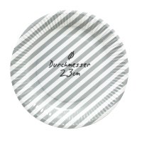 Frau WUNDERVoll® PAPPTELLER TÜRKIS, STERNE, 23 cm / Einwegteller, Papierteller, Teller, Einweggeschirr, Geschirr, Hochzeit, Kindergeburtstag, Partygeschirr