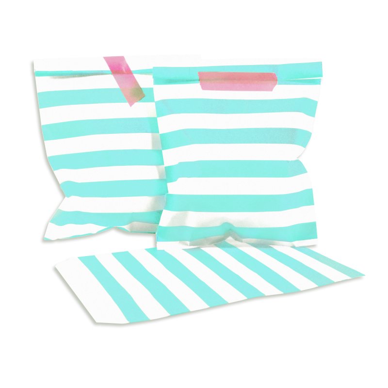 Frau WUNDERVoll Papiertüten – 25 Stück, Helltürkis, 13 X 16,5 Cm | Für Candybar, Hochzeit, Kindergeburtstag & Mitgebsel
