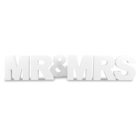 Frau WUNDERVoll® MR & MRS Buchstaben Zeichen weiß aus Holz (MDF) / Hochzeit Tisch Dekoration Hochzeitsdekoration Hochzeitsfeier Requisiten Tischdekoration