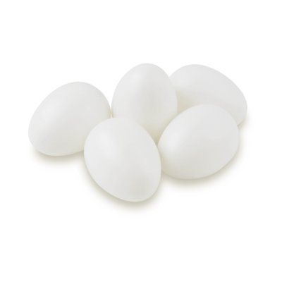 Plastik-Eier, klein (Taubeneier) Weiß 12 Stück