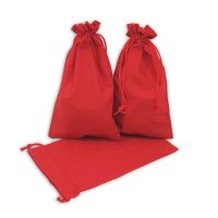 12 Geschenksäckchen rot 20 x 12 cm Baumwolle...