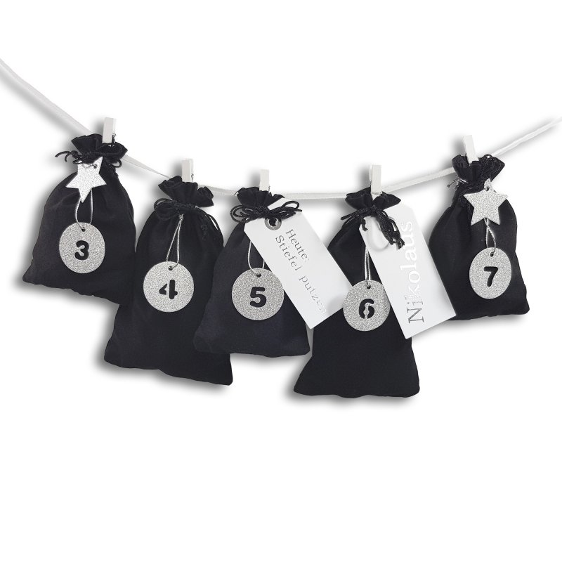 DIY Adventskalender zum Befüllen Schneeflöckchen