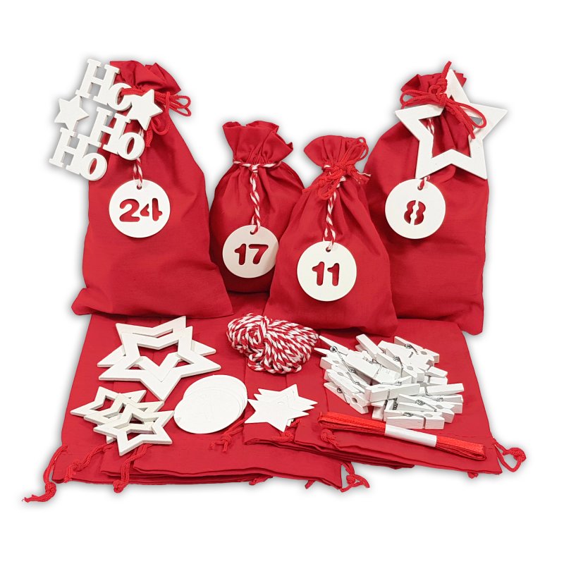 DIY Adventskalender zum Befüllen Schneeflöckchen