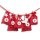 DIY Adventskalender zum Befüllen Schneeflöckchen Stoffbeutel rot, Ziffern weiß/ Weihnachtskalender,Zahlen,Beutel,Sack,Säcke,Säckchen,Stoff,Baumwolle,Geschenkbeutel,Bastelset
