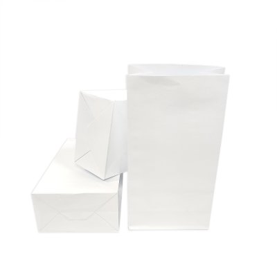 12 Papiertüten mit Boden, weiß matt, 12x7x24cm / Blockbodenbeutel Tüte Papierbeutel Papiertüte Geschenktüte Geschenkbeutel Gastgeschenk Hochzeit Geschenktasche Falttasche