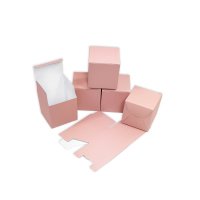 12 Faltschachteln rosa, 7x7x7 cm (gefaltet), 300 Gramm Papier / Würfelbox, Kissenverpackungen, Pillow box, Faltverpackung, Geschenkverpackung, Gastgeschenk, Hochzeit