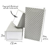 60 Papiertüten mit Boden, schwarz matt, 12x7x24cm / Blockbodenbeutel Tüte Papierbeutel Papiertüte Geschenktüte Geschenkbeutel Gastgeschenk Hochzeit Geschenktasche Falttasche