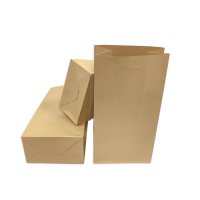 60 Papiertüten mit Boden, natur Kraftpapier,12x7x24cm (Vorteilsmenge) / Blockbodenbeutel, Tüte, Papierbeutel, Papiertüte, Geschenktüte