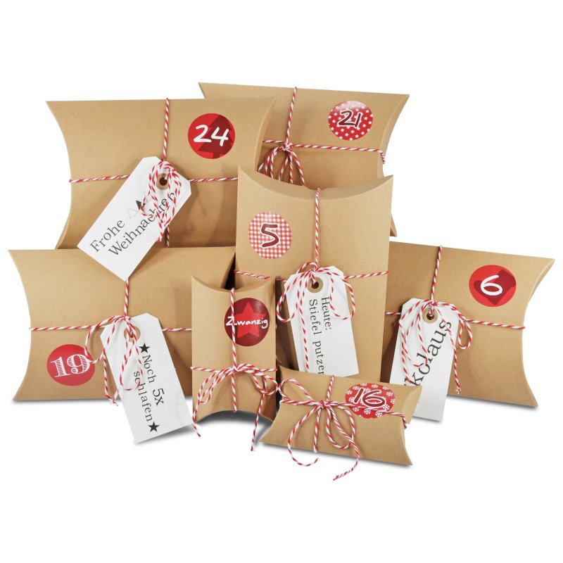 DIY Adventskalender „HO HO HO“ – Zum Selbstbefüllen, Mit 3 Fotos Personalisierbar | 24 Türchen, Inkl. Aufbauanleitung